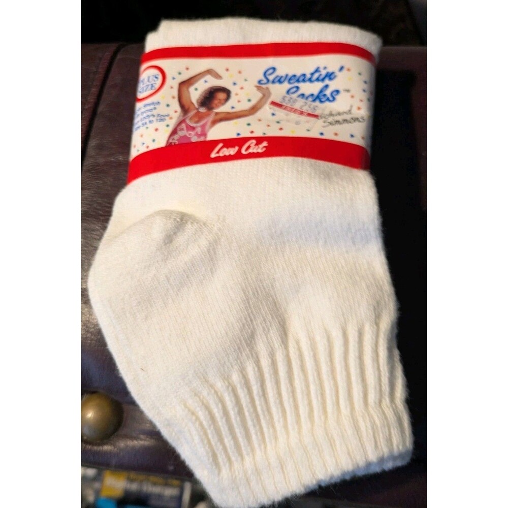 rarew! Sweatin' Socks  Richard Simmons  Sweatin' Socks 2pk  White 90's  Low Cut